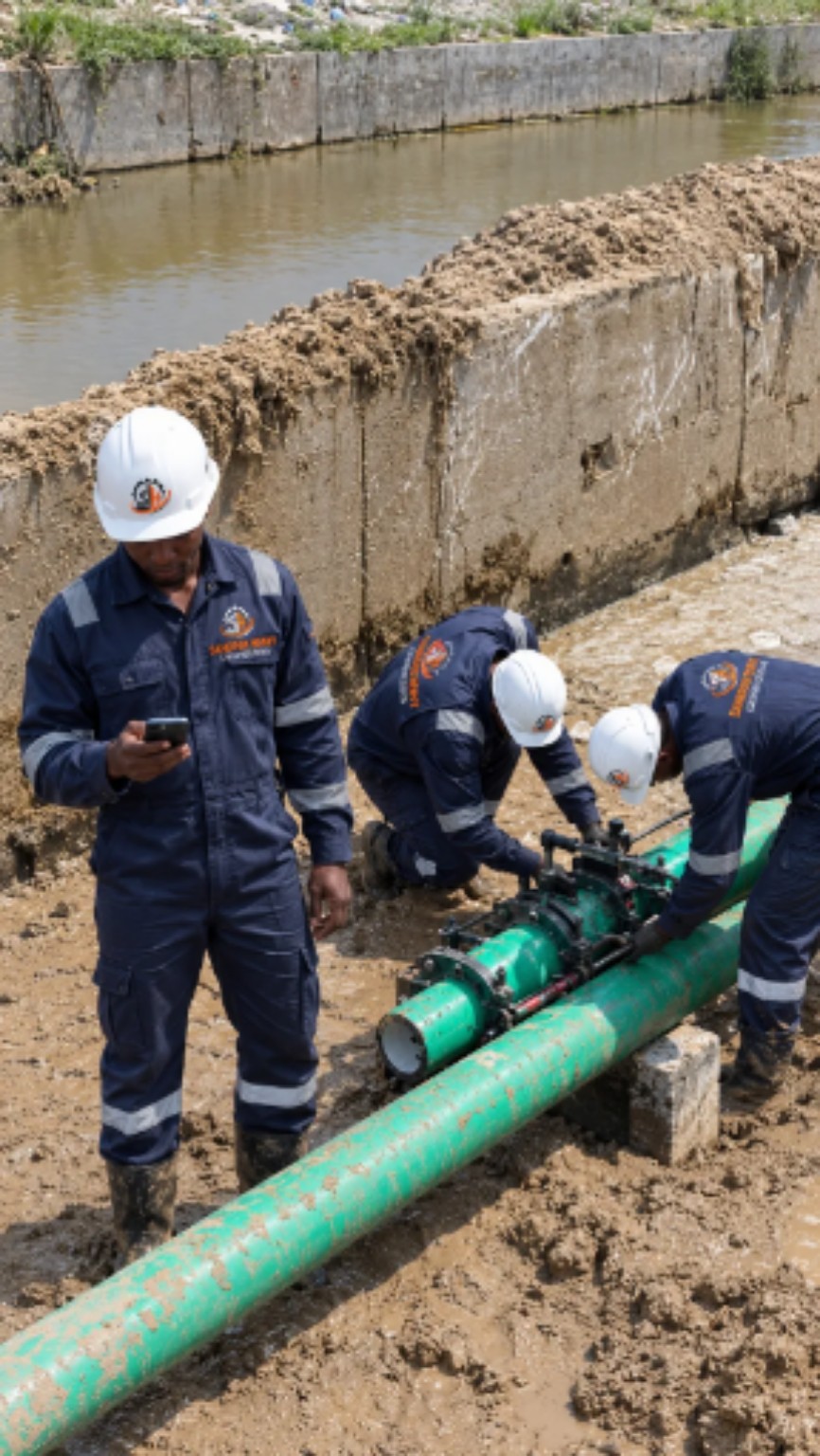 Fusion Welding of High-Density Polyethylene (HDPE) Pipe — Dangote Refinery & Petrochemicals, Lagos, 2018