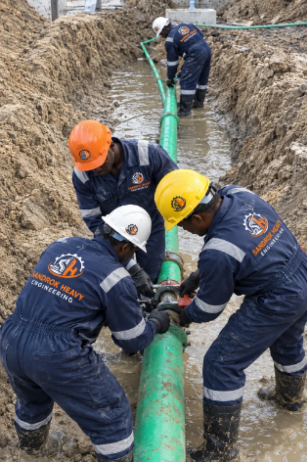 Installation and Aligning of High-Density Polyethylene (HDPE) Pipe — Dangote Refinery & Petrochemicals, Lagos, 2019
