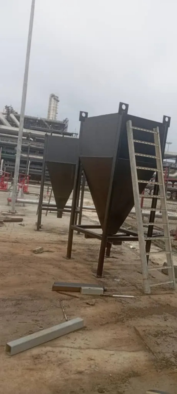 Fabrication of Two Solid Funnels — Dangote Refinery & Petrochemicals, Lagos, 2023