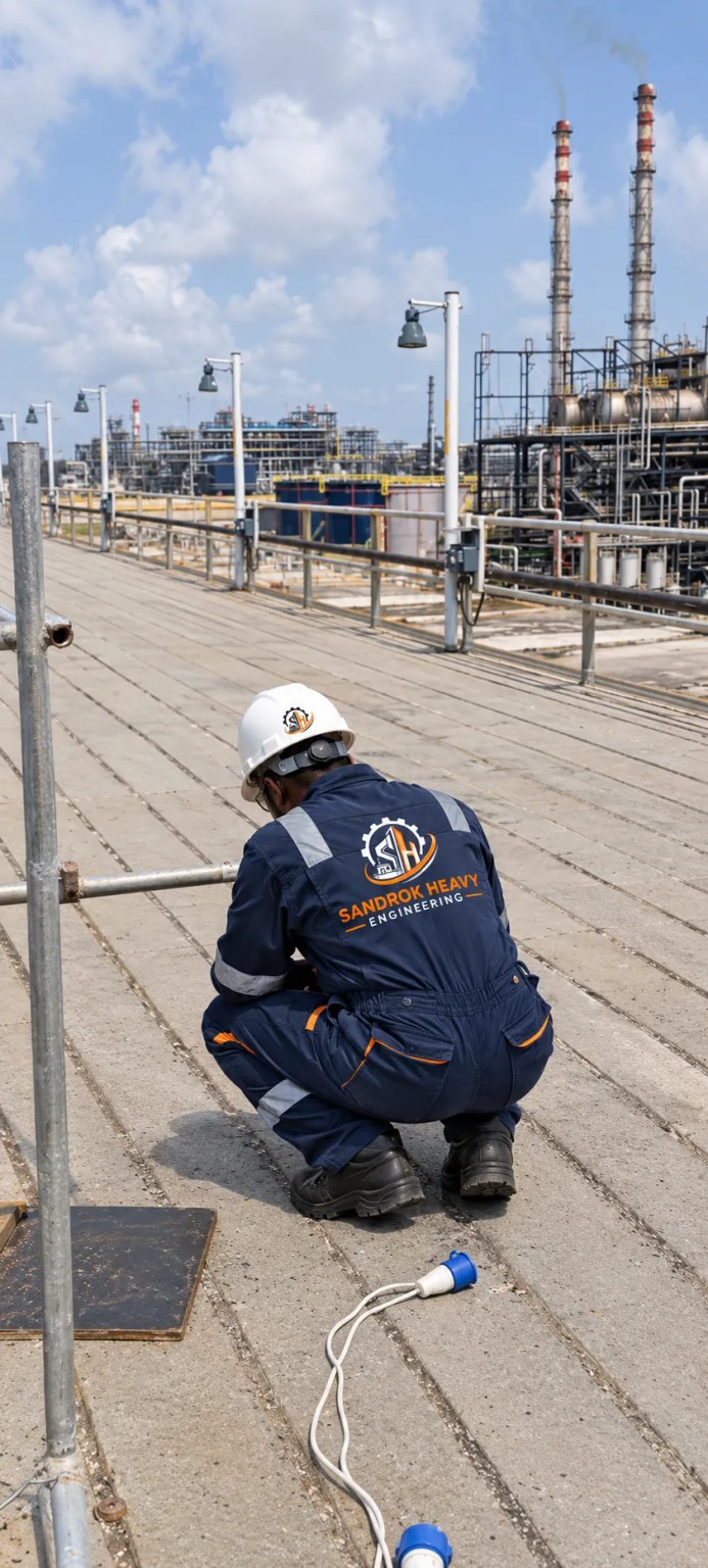Measurement for Installation of JB Support in CT-3 — Dangote Refinery & Petrochemicals, Lagos, 2025